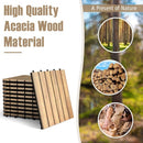10 Pieces 12" x 12" Acacia Wood Interlocking Tile Flooring for Outdoor Indoor