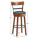 30.5-Inch 360-Degree Swivel Stools with Leather Padded Seat
