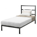 Twin-Full-Queen Size Metal Bed Platform Frame with Headboard-Twin Size