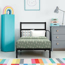 Twin-Full-Queen Size Metal Bed Platform Frame with Headboard-Twin Size