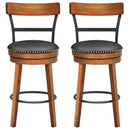 Set of 2 25.5" Swivel Counter Height Dining Chair