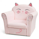 Kids Cat Armrest Couch Upholstered Sofa
