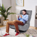 5-Position Folding Floor Gaming Chair-Gray