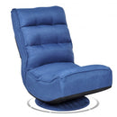 5-Position Folding Floor Gaming Chair-Navy