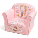 Kids Mermaid Armrest Couch Upholstered  Sofa