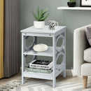 3-tier Nightstand Sofa Side End Accent Table-Gray