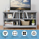 Wooden TV Stand Entertainment Media Center -Gray