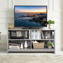 Wooden TV Stand Entertainment Media Center -Gray