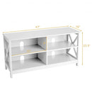 Wooden TV Stand Entertainment Media Center -White