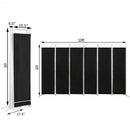 6-Panel Room Divider Folding Privacy Screen -Black