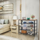 5-Tier Shoe Storage Organizer with 4 Metal Mesh Shelves