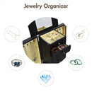 2 Colors Armoire Storage Standing Jewelry Cabinet with Mirror-Black