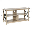 Modern Farmhouse TV Stand Entertainment Center for TV's up to 55Inch with Open Shelves
