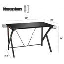 K-Shaped Computer Gaming Desk 45" Racing Desk with Cup Headphone Holder and Game Storage