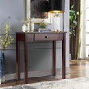 Small Space Console Table with Drawer for Living Room Bathroom Hallway-Espresso
