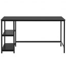 47"-55" Computer Desk Office Study Table Workstation Home with Adjustable Shelf Black-L