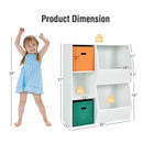 Kids Toy Storage Cabinet Shelf Organizer -White