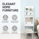 Makeup Dressing Table Shelf Vanity Set with Flip Top Mirror