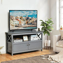 44" Wooden Storage Cabinet TV Stand-Gray
