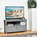 44" Wooden Storage Cabinet TV Stand-Gray