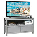 44" Wooden Storage Cabinet TV Stand-Gray