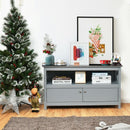 44" Wooden Storage Cabinet TV Stand-Gray