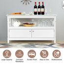 44" Wooden Storage Cabinet TV Stand-White