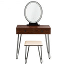 Industrial Makeup Dressing Table with 3 Lighting Modes-Coffee