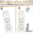 Console Table 3-Tier with Drawer and Storage Shelves-White