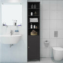 72'' Bathroom Tall Floor Storage Cabinet Freestand Shelving Display Brown