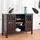 Wood TV Stand Console Cabinet for 50" TV-Brown