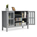 Wooden TV Stand Console Cabinet for 50" TV-Gray