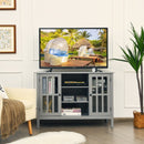 Wooden TV Stand Console Cabinet for 50" TV-Gray