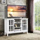 Wood TV Stand Console Cabinet for 50" TV-White