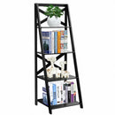 4-Tier Wood Display Storage Bookshelf-Black
