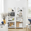 4-Tier Wood Display Storage Bookshelf-White