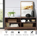 58" Modern Entertainment Media Center Wood TV Stand-Walnut