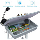 Kids Desk and Chair Set Children's Study Table Storage-Gray