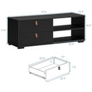 Entertainment Media TV Stand with Drawers-Black