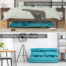 Foldable Floor 6-Position Adjustable Lounge Couch-Blue