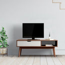 Coffee Cocktail Accent Table with Drawer and Storage Shelf-Coffee