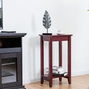 Tall Wooden Sofa End Table Side Table