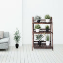 3 Tier Outdoor Wood Design Folding Display Flower Stand