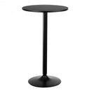24 Inch Bistro Pub Table Round Bar Height Cocktail Table with Metal Base and MDF Top