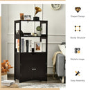 Bathroom Storage Cabinet with Drawer and Shelf Floor Cabinet-Espresso