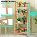 Multifunctional 4 Shelf Bamboo Plant Flower Storage Stand Rack