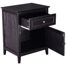 2-Tier Accent Table with Spacious Tabletop-Espresso