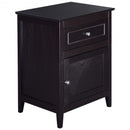 2-Tier Accent Table with Spacious Tabletop-Espresso