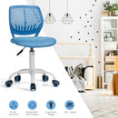 Adjustable Office Task Desk Armless Chair-Blue