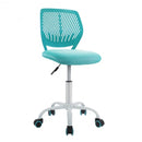 Adjustable Office Task Desk Armless Chair-Turquoise